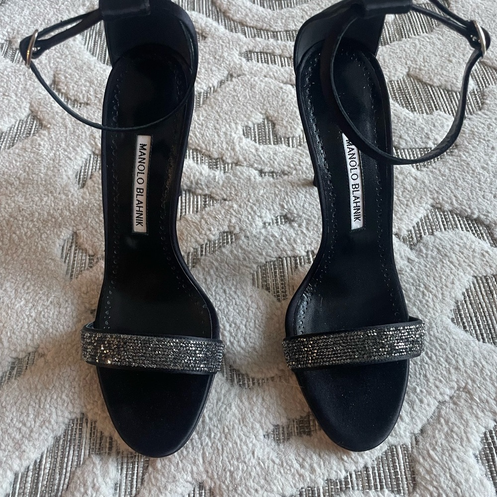 Manolo Blahnik Black Stiletto Heels